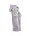 Womens/ladies Overhead Melange Full Zip Hoodie Grey Melange Printer-3