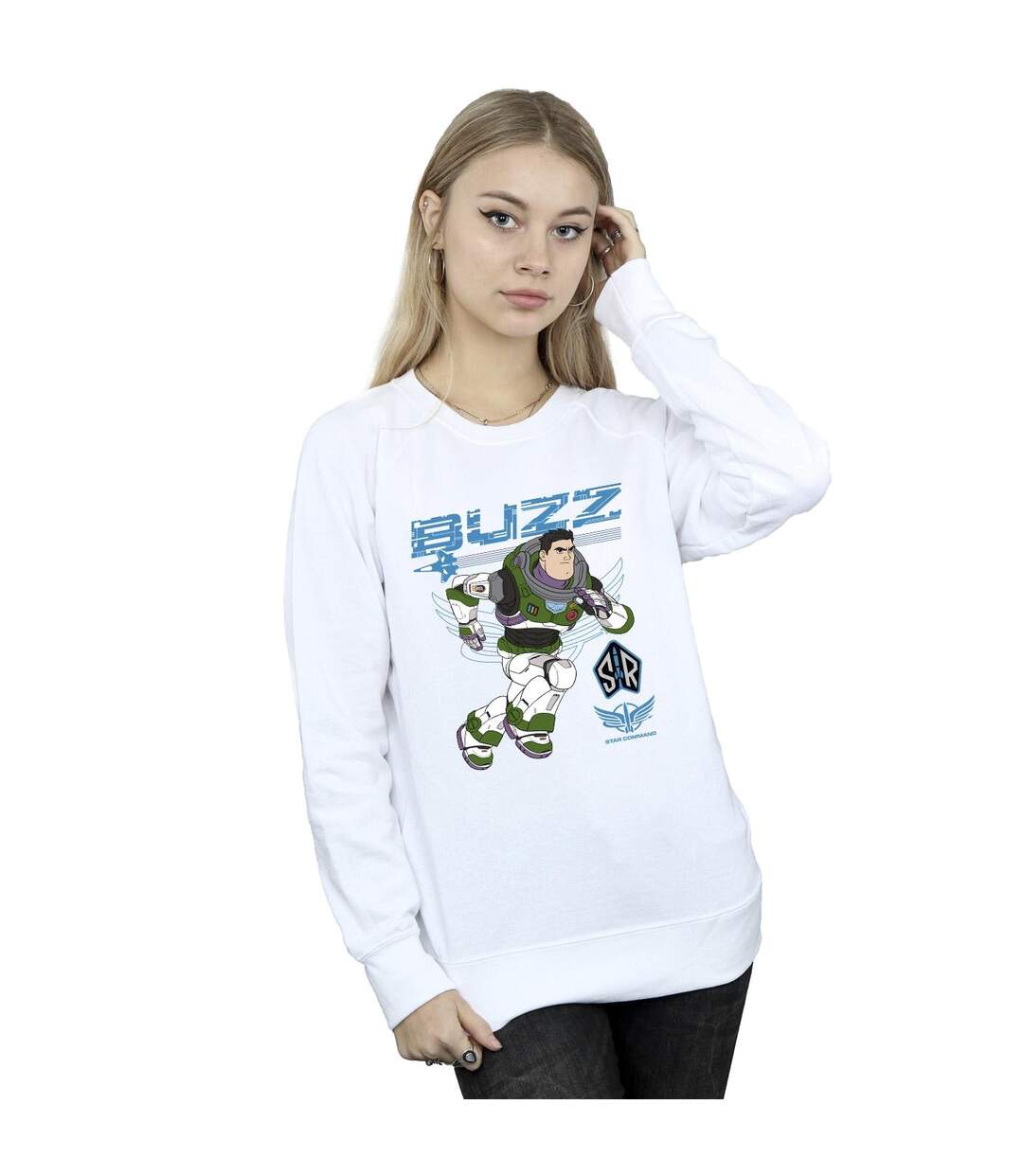 Disney Sweatshirt Lightyear Buzz Run To Action - Femmes/Ladies (Blanc) - UTBI25170-2