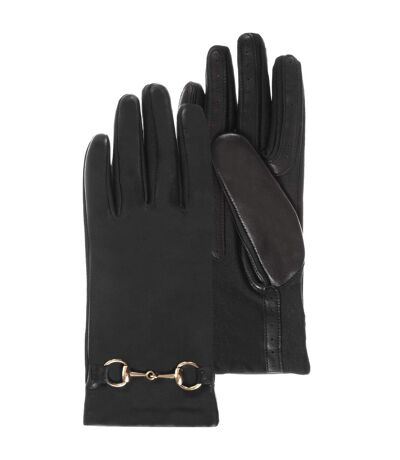Isotoner Gants femme tactiles en cuir de mouton - doublés polyester