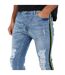 Jean Motif/style Usé Homme Bleu Brave Soul-4