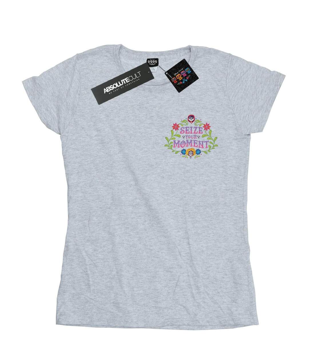 Disney - T-shirt COCO SEIZE YOUR MOMENT - Femme (Gris chiné) - UTBI14229-1