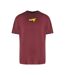 T-shirt Motif Tonnerre Homme Bordeaux Off White-1
