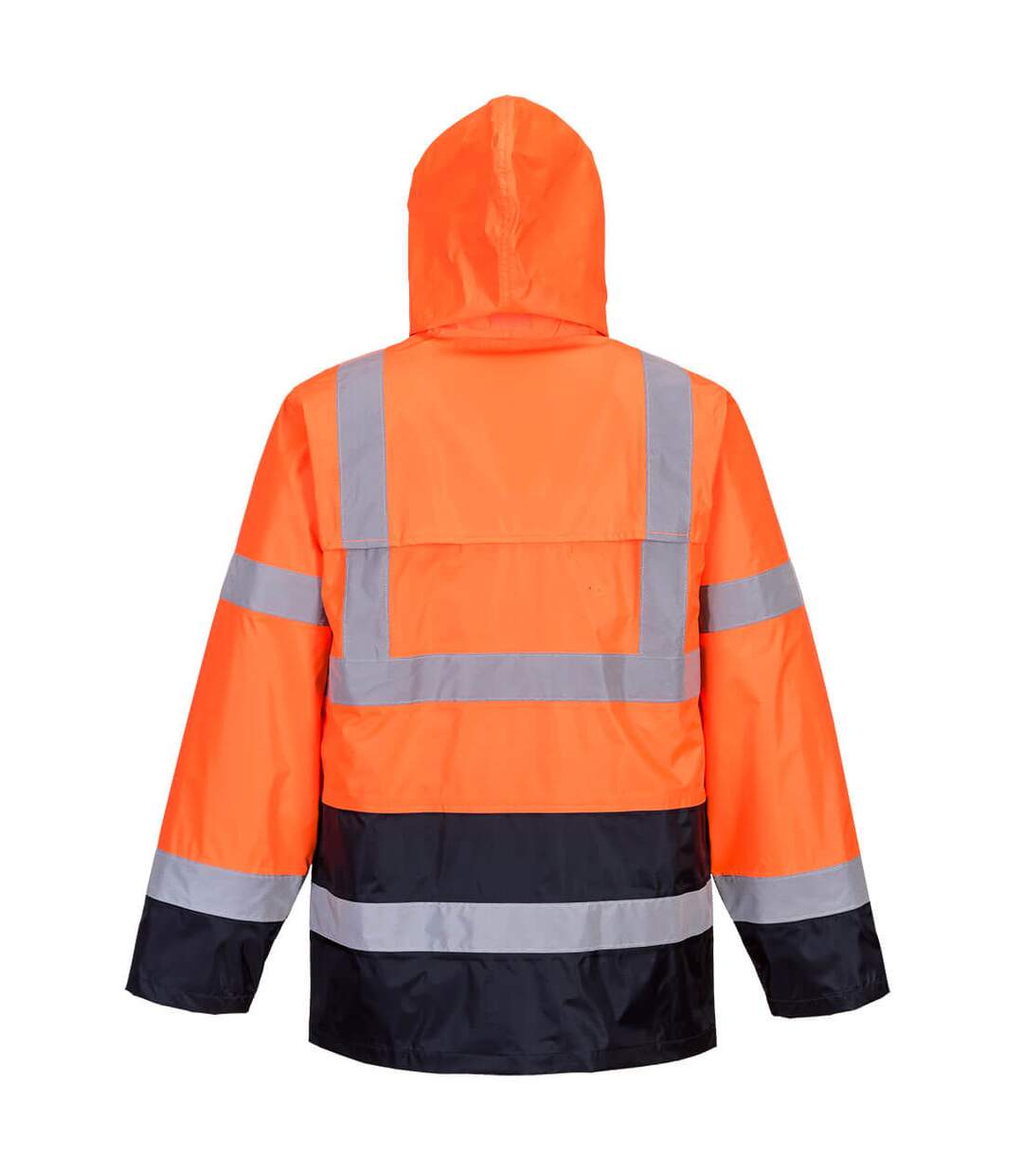 Mens h443 contrast high-vis work jacket orange/navy Portwest