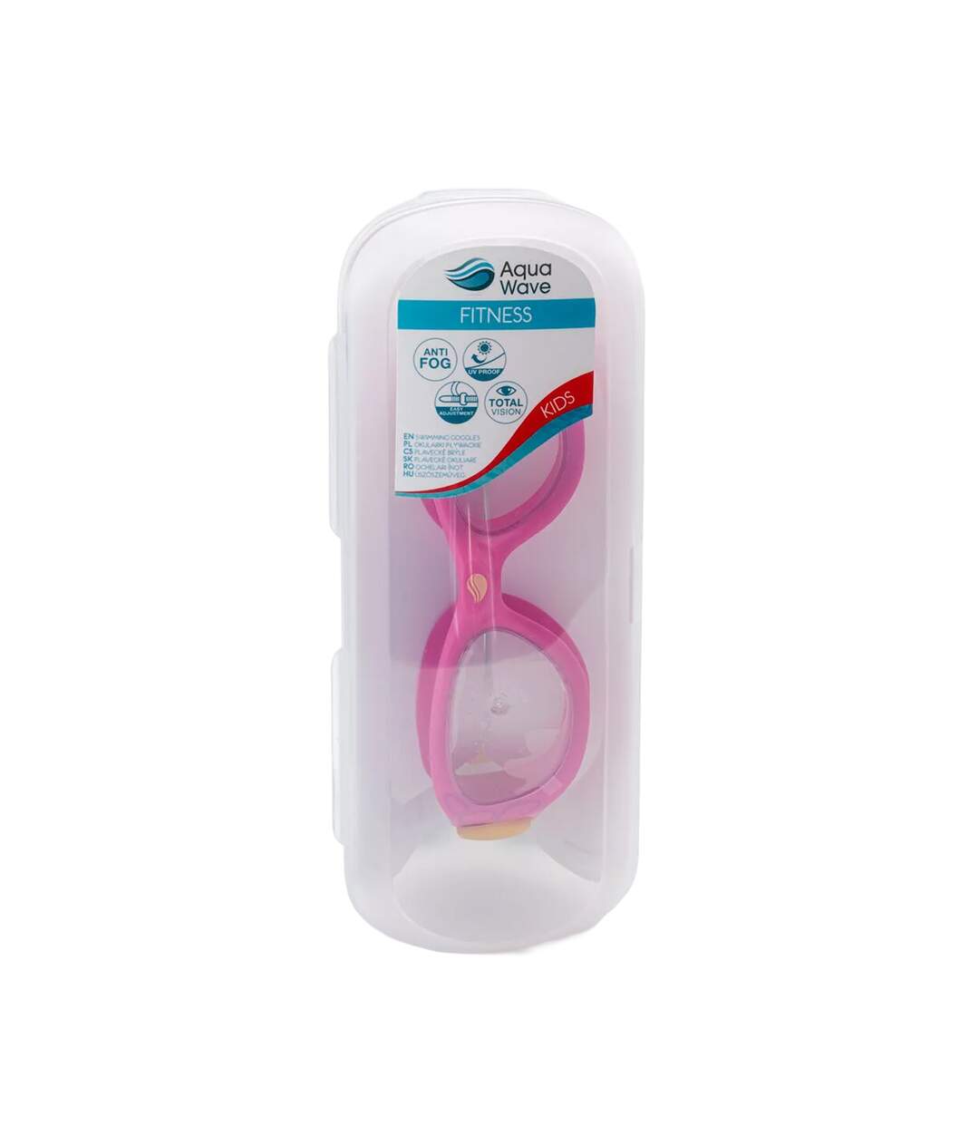 Lunettes De Natation Shelly Enfant Rose Jaune Transparent Aquawave-3