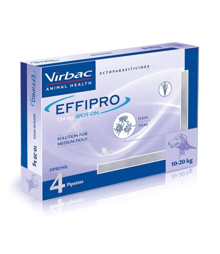 Virbac Effipro Dog Flea Treatment (Pack of 4) (Light Purple/Blue) (One Size) - UTTL4667