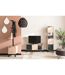 Meuble TV 3 compartiments Mix'n Modul - Marron et Noir-2