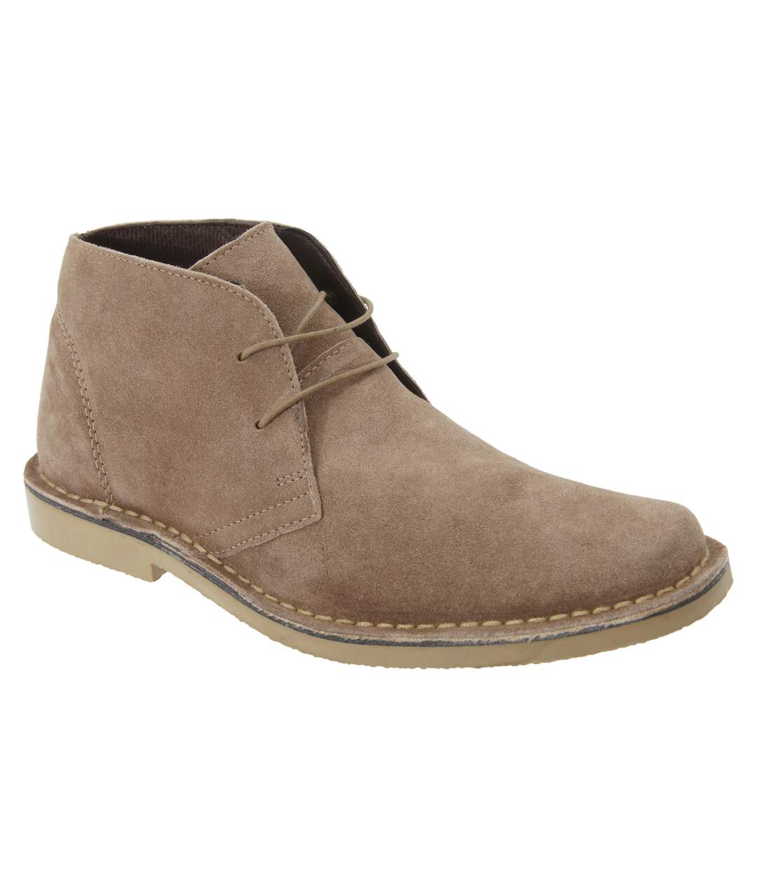 Roamers Mens Real Suede Classic Desert Boots (Sand) - UTDF116