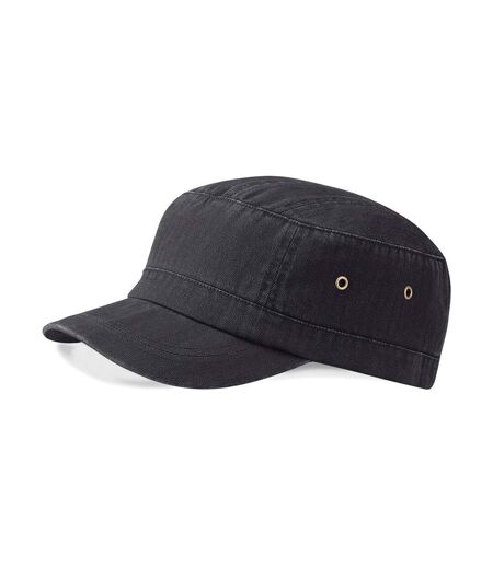 Casquette urban army style militaire - B38 - noir vintage