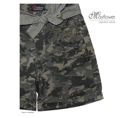 Short camouflage Femme MAYFLOWER MAXI1 : le style baroudeur chic à ceinture fantaisie
