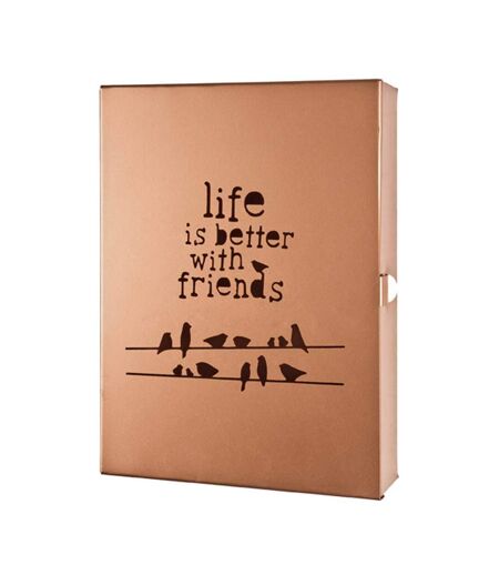 Boîte à Clés Métal Life is better 25cm Cuivre