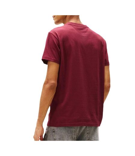 T-shirt bordeaux homme tommy hilfiger tjm slim font play