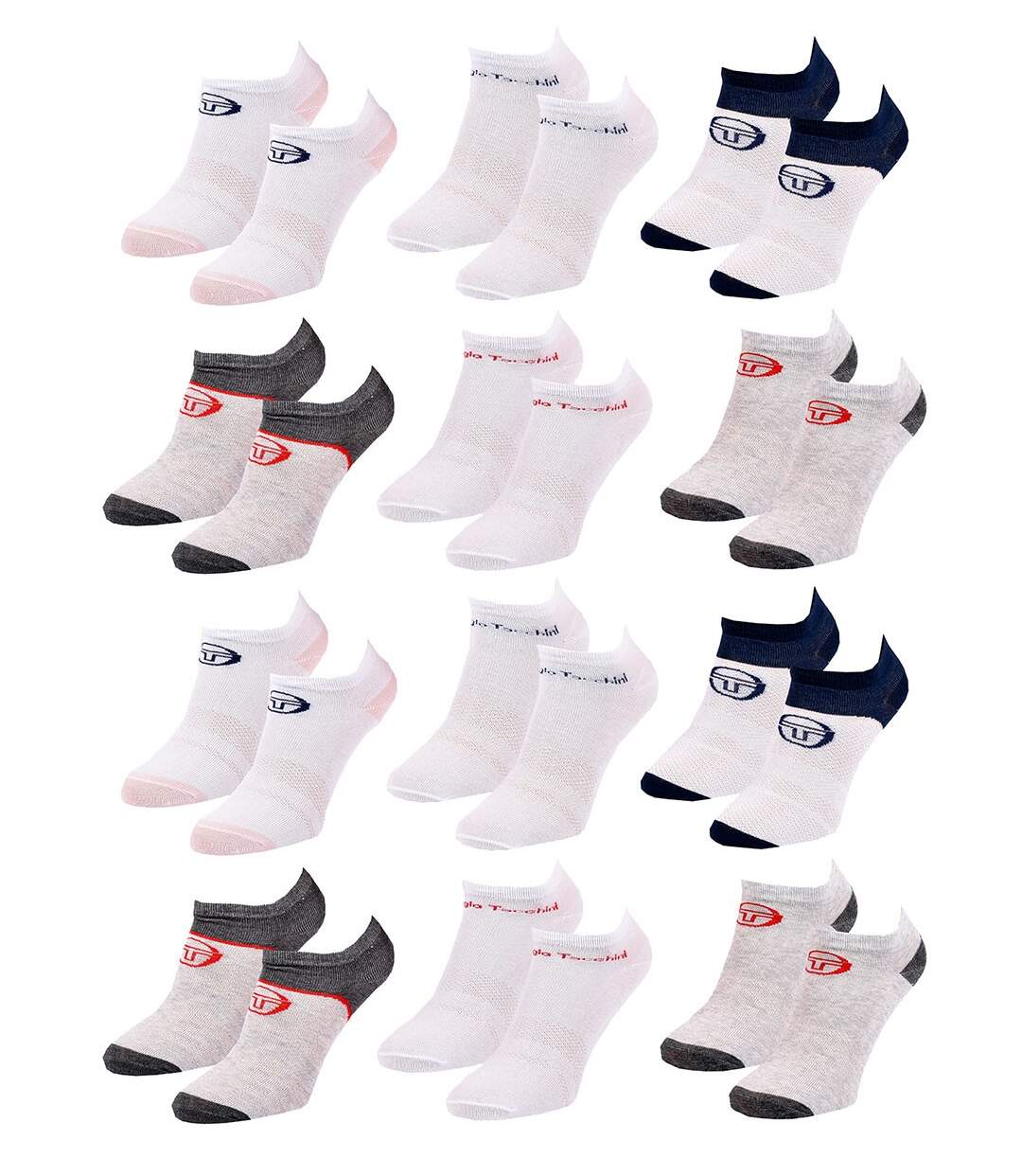 Chaussettes Femme SNEAKER SERGIO TACCHINI Lot de 12 Pack de 12 Paires 0747-2