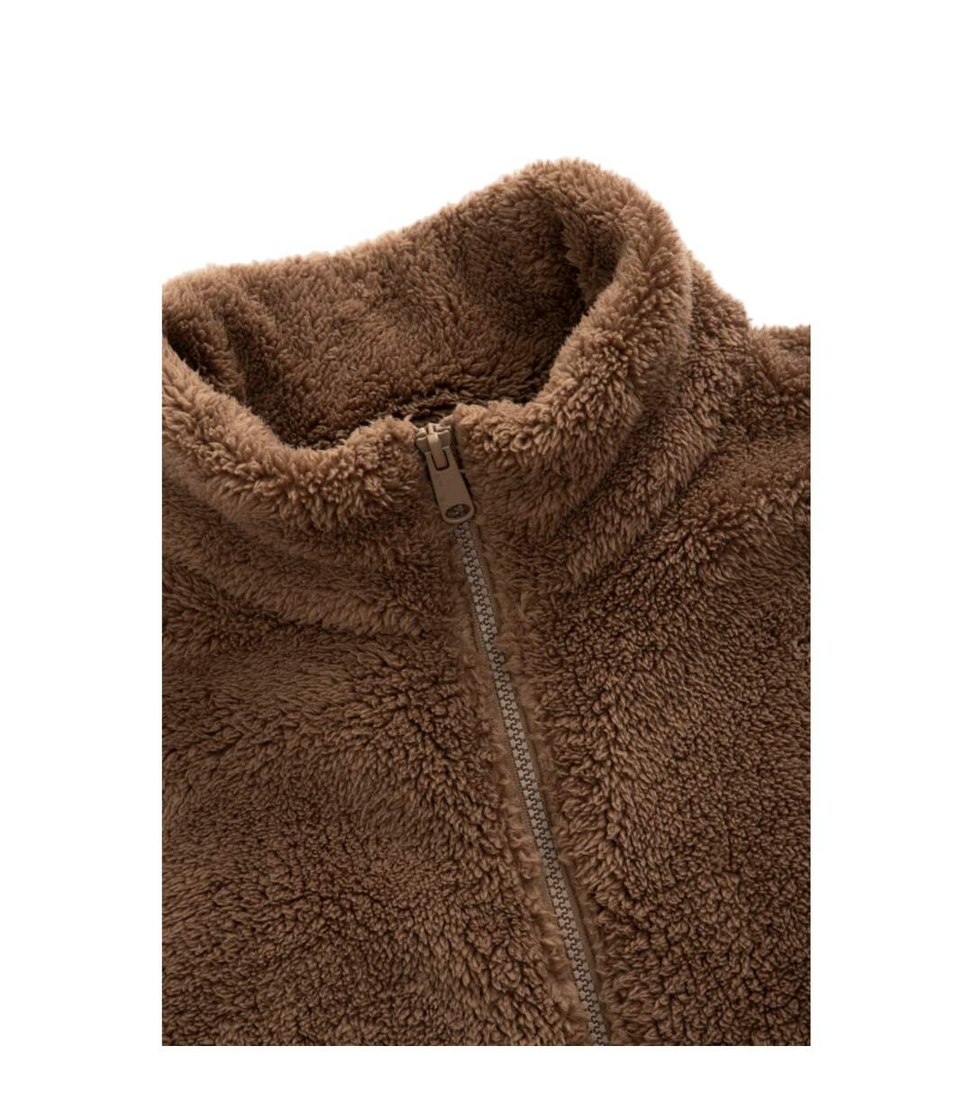 Mens teddy fleece jacket brown Animal-3