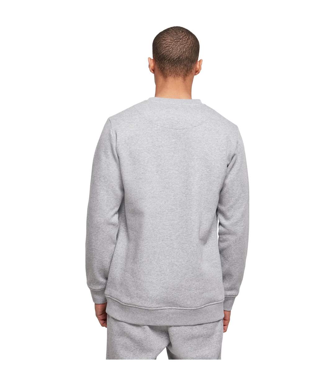 Sweat Basic Homme Gris Chiné Build Your Brand-3