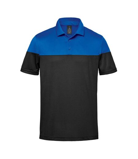 Mens Monterey Two Tone Polo Shirt Royal Blue Black Stormtech