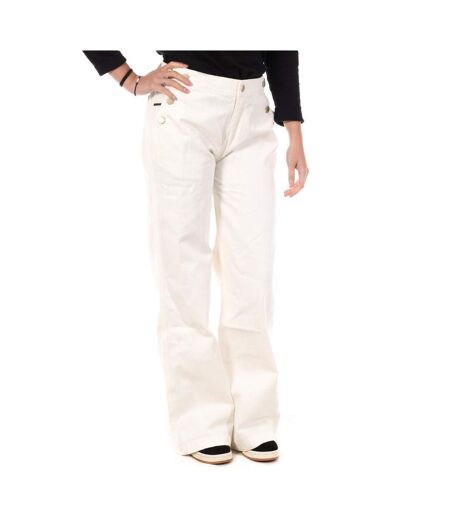 Jean droit blanc femme kaporal jael