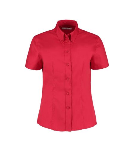 Chemise D'entreprise Oxford À Manches Courtes Pour Femmes Rouge Kustom Kit