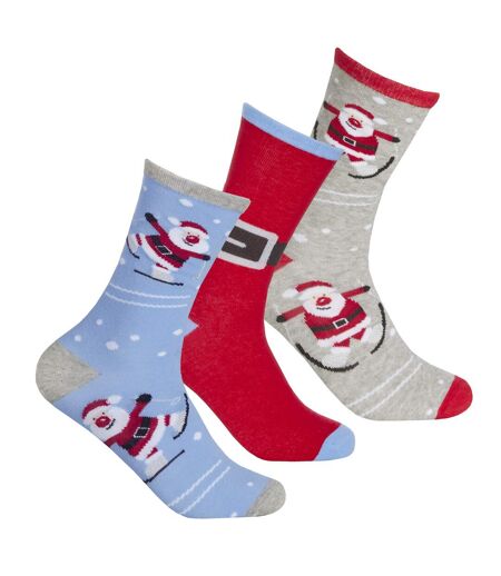 Womens/Ladies Cotton Rich Festive Socks (3 Pairs) () - UTUT1188