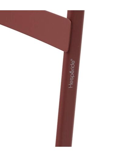 Lot de 4 chaises de jardin pliables en métal GREENSBORO - Lie de vin