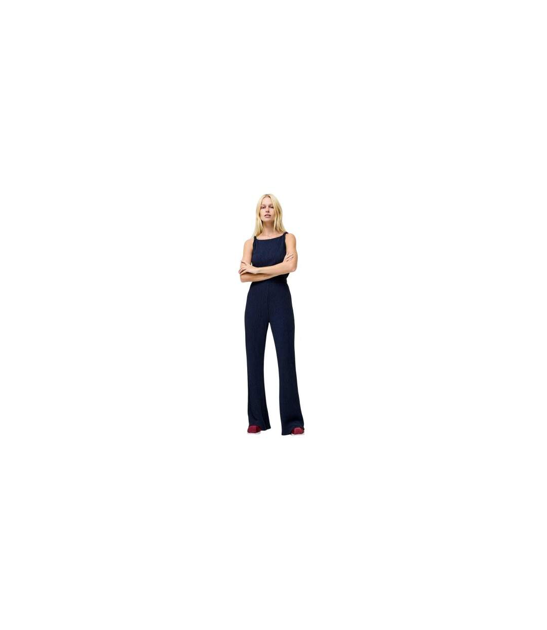 Womens/ladies Meera Flared Trousers Blue French Connection-1