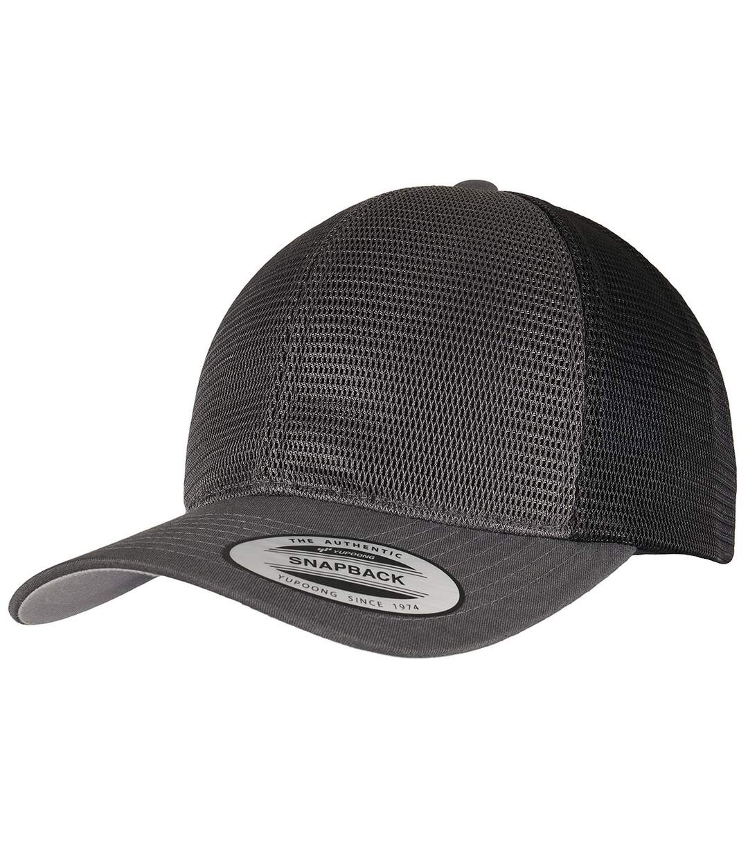 Casquette omnimesh adulte gris foncé / noir Flexfit-1