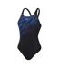 Womens/ladies Hyperboom Placement One Piece Swimsuit Black Blue Speedo-2