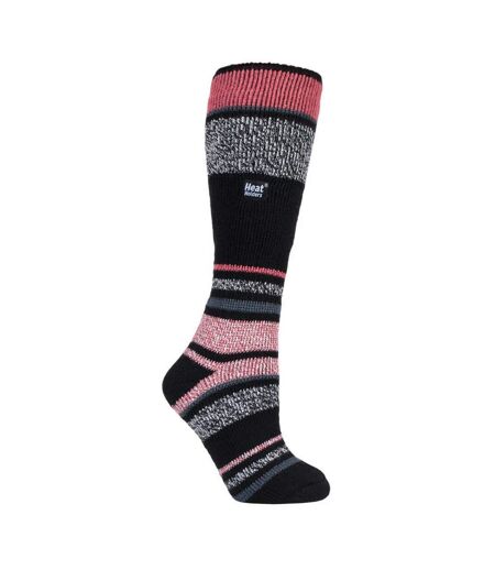Womens Long Knee High Striped Ski Socks