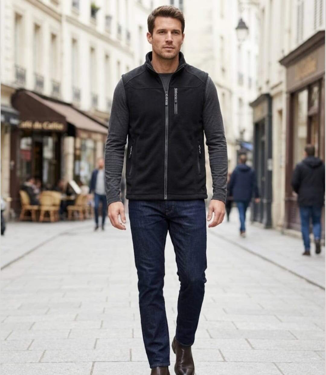 CHALLENGER CHAMBERY3 — Gilet sans manches polaire noir : haute protection thermique et aisance totale-4