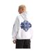 Sweat À Capuche Motif/style Flou Homme Blanc Bleu Marine Couture Club-4