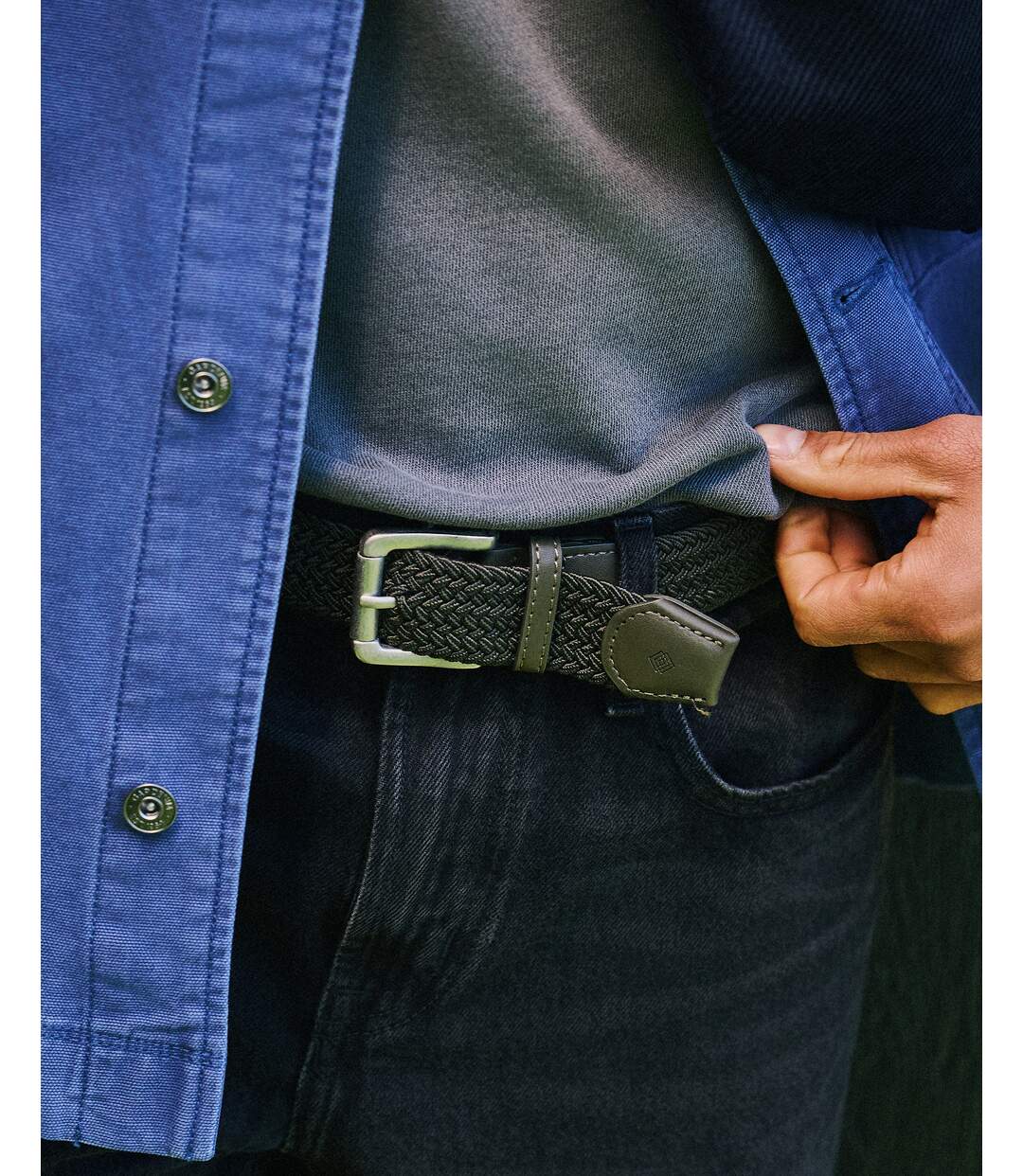 Isotoner Ceinture homme détail cuir-2