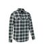 Mens trace flannel long-sleeved shirt khaki green Mountain Warehouse