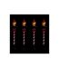 Lot de 4 Lampadaires à Led Village 10cm Rouge-2