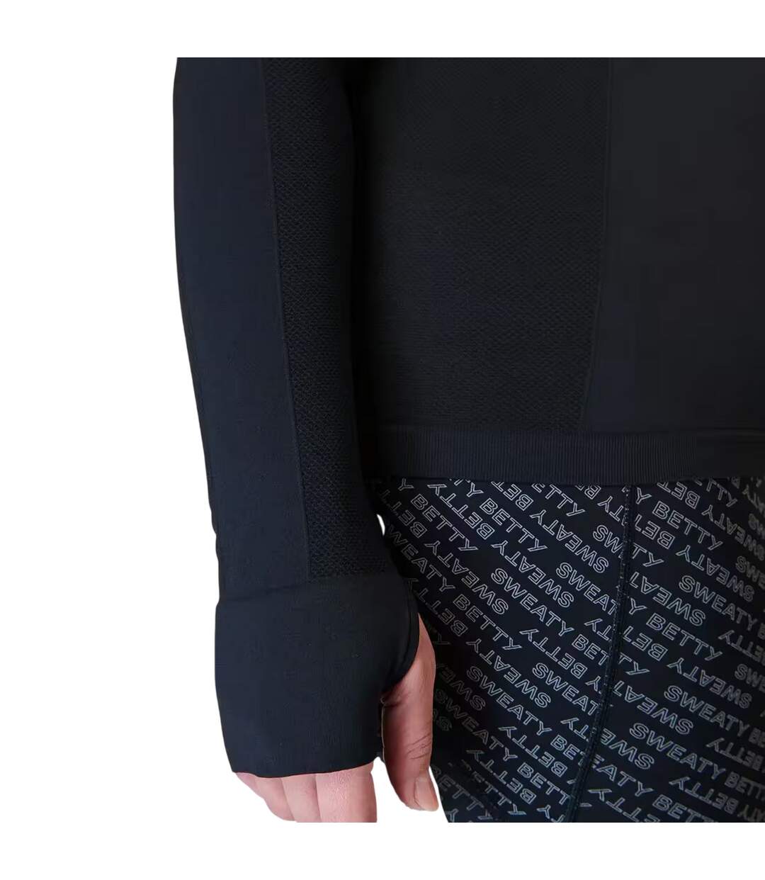 Haut Manches Longues Entraînement Athlete Femme Noir Sweaty Betty-4
