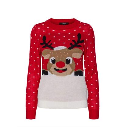 Pull Rouge Femme Vero Moda Xmas - L