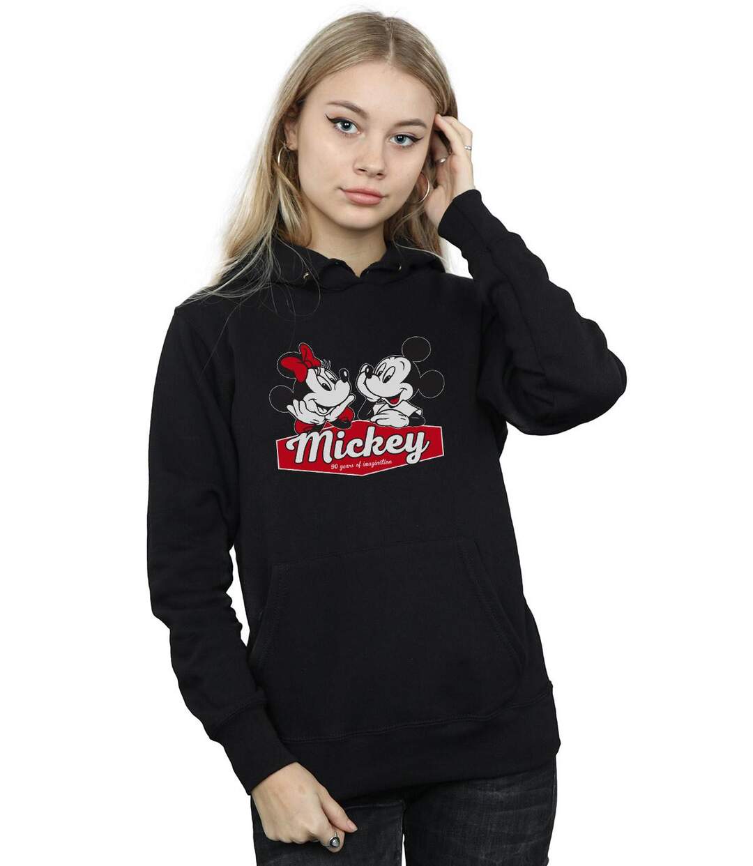 Disney - Sweat à capuche MICKIE AND MINNIE YEARS - Femme (Noir) - UTBI11404-2