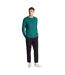 Mens cotton merino crew neck sweater court green Lyle & Scott