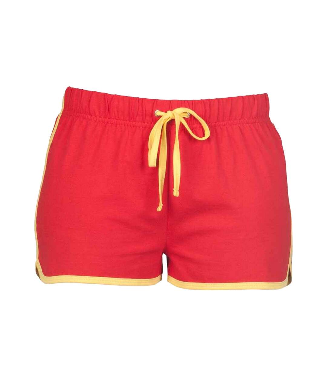 Short rétro femme rouge / jaune Skinni Fit