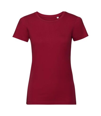 T-shirt bio authentic femme rouge Russell