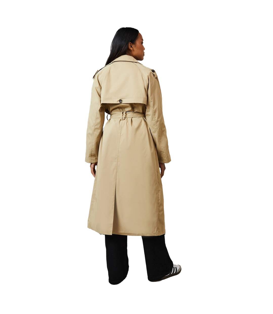 Womens/ladies longline relaxed fit trench coat stone Principles-2