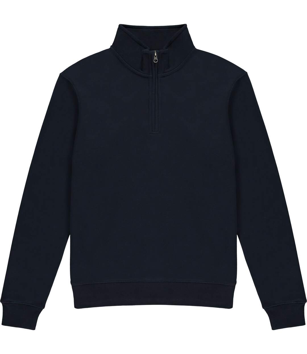Mens Quarter Zip Sweatshirt Navy Blue Kustom Kit-1