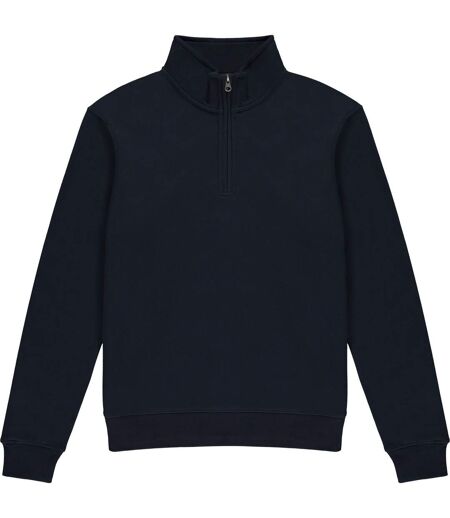 Mens Quarter Zip Sweatshirt Navy Blue Kustom Kit