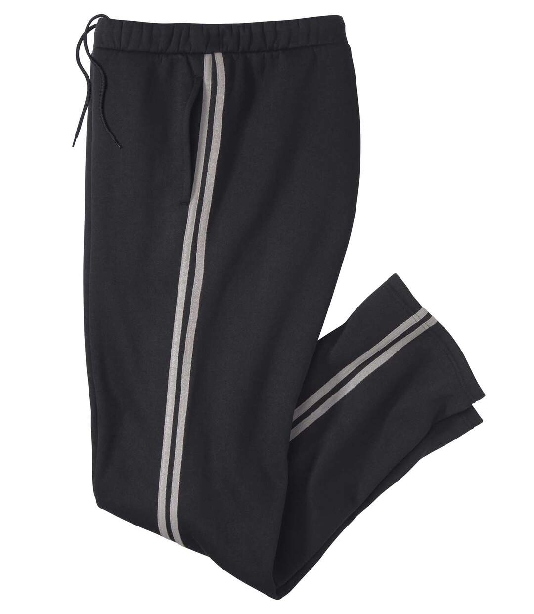 Pantalon sport en molleton gratté homme - noir-2