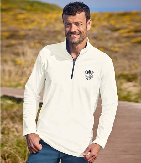 Lot de 2 Sous-Pulls Coton Col Zippés 