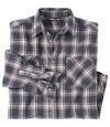 Men's Gray Checked Flannel Shirt  Atlas For Men