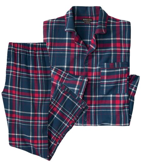 Flanellen pyjama met Schotse ruiten