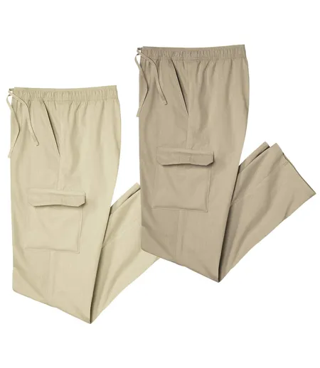 Le Lot de 2 Pantalons Détente Cargo