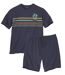 Men's Striped Navy Pajama Short Set