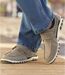 Men's Hook-and-Loop Moccasins - Taupe 