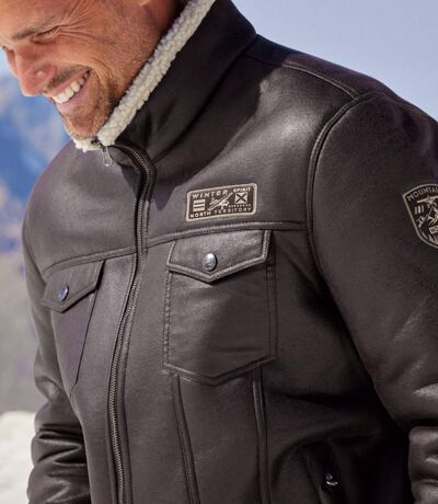 Blouson Aviateur Suédine Doublé Sherpa 