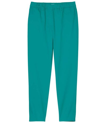 Pantalon en toile extensible femme - vert